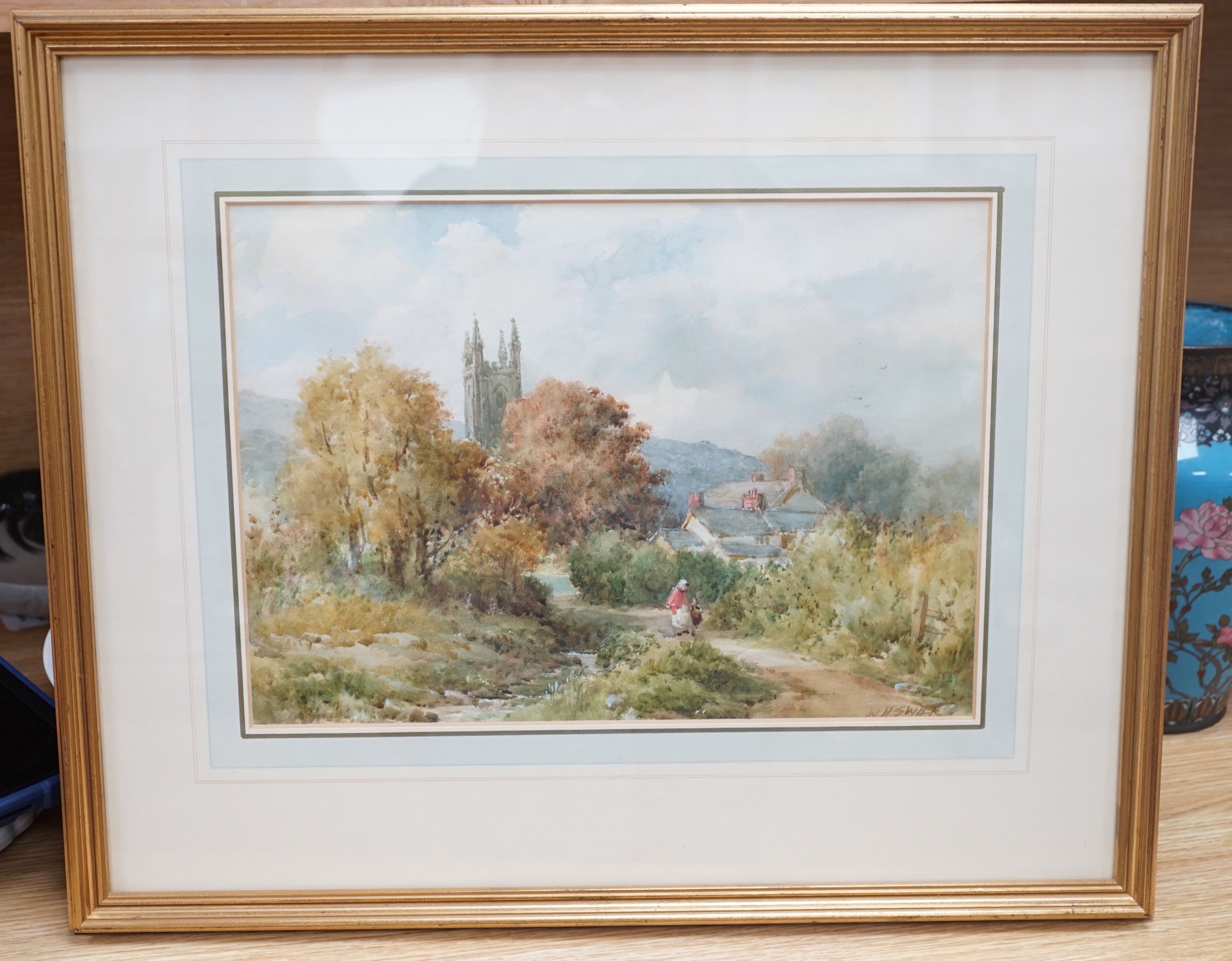 Walter H. Sweet (1890-1943), View at Widdecombe in the Moor, watercolour, signed, 25 x 35cm
